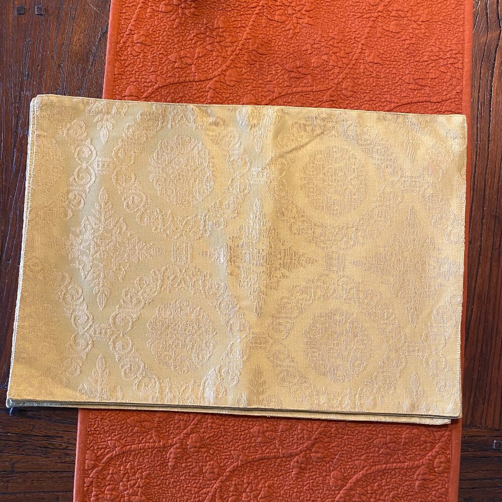 Pier 1 Imports Gold Jacquard Placemats – Set of 4 - Perfect for the Holidays